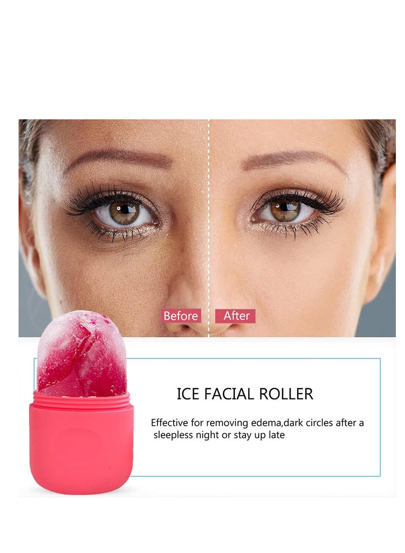 ECVV ECVV 2-in-1 Ice Cube Roller Massager for Face, Eyes and Neck – Naturally Ice Conditioning and Skin Care, De-Puff Eye Bags, – Reusable Massage Silicone Ice Mold  - Image 2