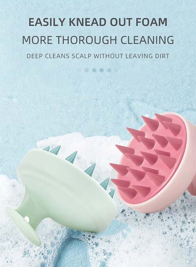 VIUAUAX Soft Silicone Hair Massage Brush - Silicone Shampoo Hair Brush - Hair Washing Comb, Silicone Scalp Massager Shampoo Brush, Silicone Teeth Hair Scalp Soft Massage Brush,Skin-friendly, Soft And Comfortable, Exfoliates Scalp Dead Skin, Wet Dry Hair Massager for All Hair Types of Women  Purple - Image 2