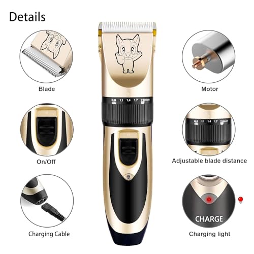 Shatanuvart Export Cordless Dog & Cat Trimmer|Powerful,Quiet Grooming Clippers for Labrador,Shih Tzu,German Shepherd,Golden Retriever|for Home Grooming of Cats and Dogs (Multicolor) (Style 2) - Image 4