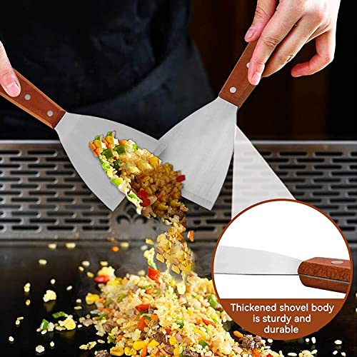 TASKHOUSE Metal Spatula with Beveled Edges Stainless Steel Burger Turner for Grill, Heavy Duty Griddle & Cast Iron Skillet (1 Piece) - Image 3