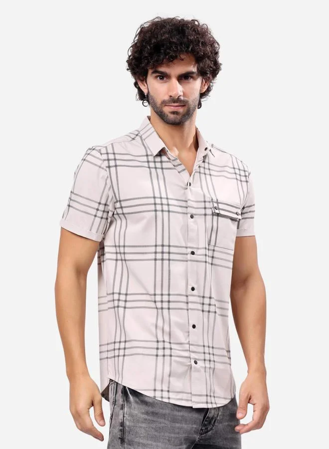Stylox Stylox Checked Short Sleeve Regular Fit Shirt