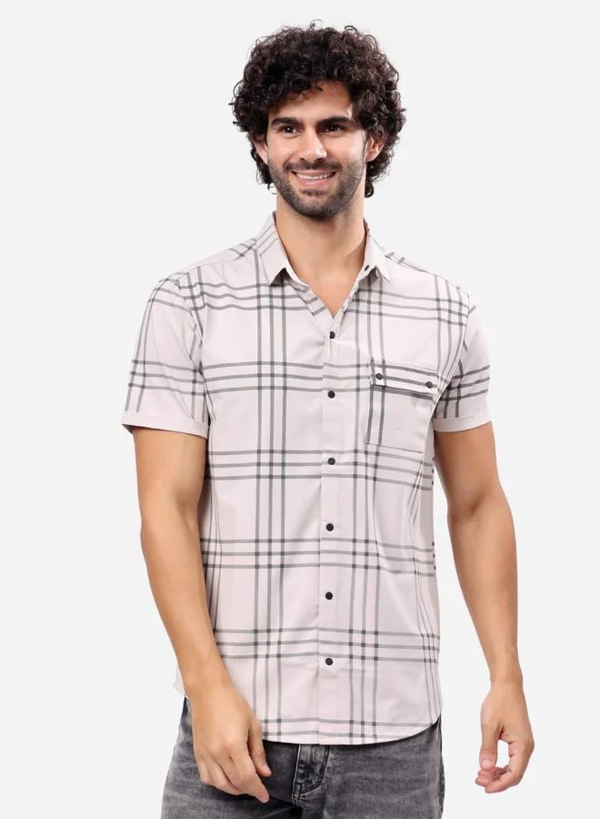 Stylox Stylox Checked Short Sleeve Regular Fit Shirt