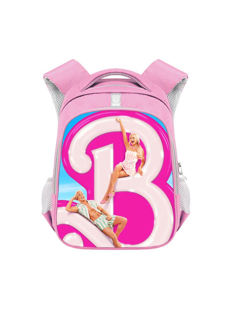 general Barbie Polyester Reflective Strip Backpack For Students School Bag - Image 1
