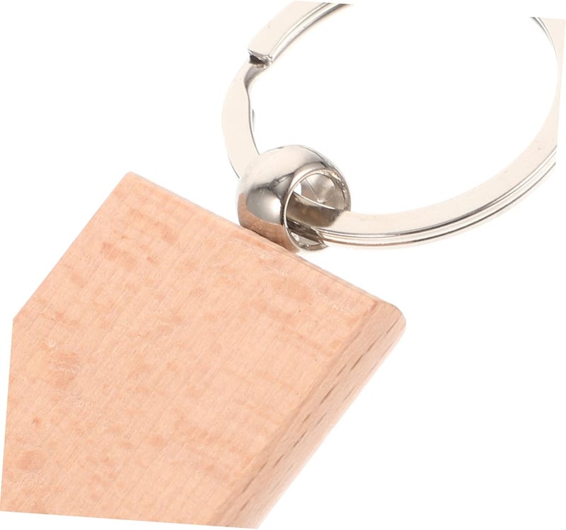 Repeated use trusted quality STOBOK 30pcs Unfinished Wood Keychain Blanks for Crafts Wooden Key for Keychain Jewelry Making and Creative Projects Any Occasion Multi-demand compliant quality - Image 4