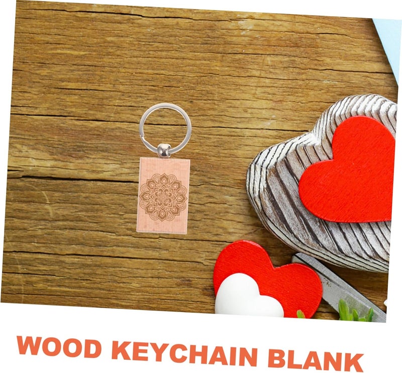 Repeated use trusted quality STOBOK 30pcs Unfinished Wood Keychain Blanks for Crafts Wooden Key for Keychain Jewelry Making and Creative Projects Any Occasion Multi-demand compliant quality - Image 2