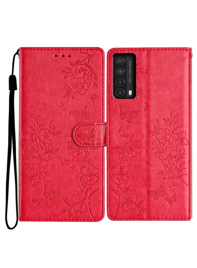 Zaboon Case For Huawei P smart 2021 / Y7a Butterflies And Flowers Leather Phone Case - Image 1