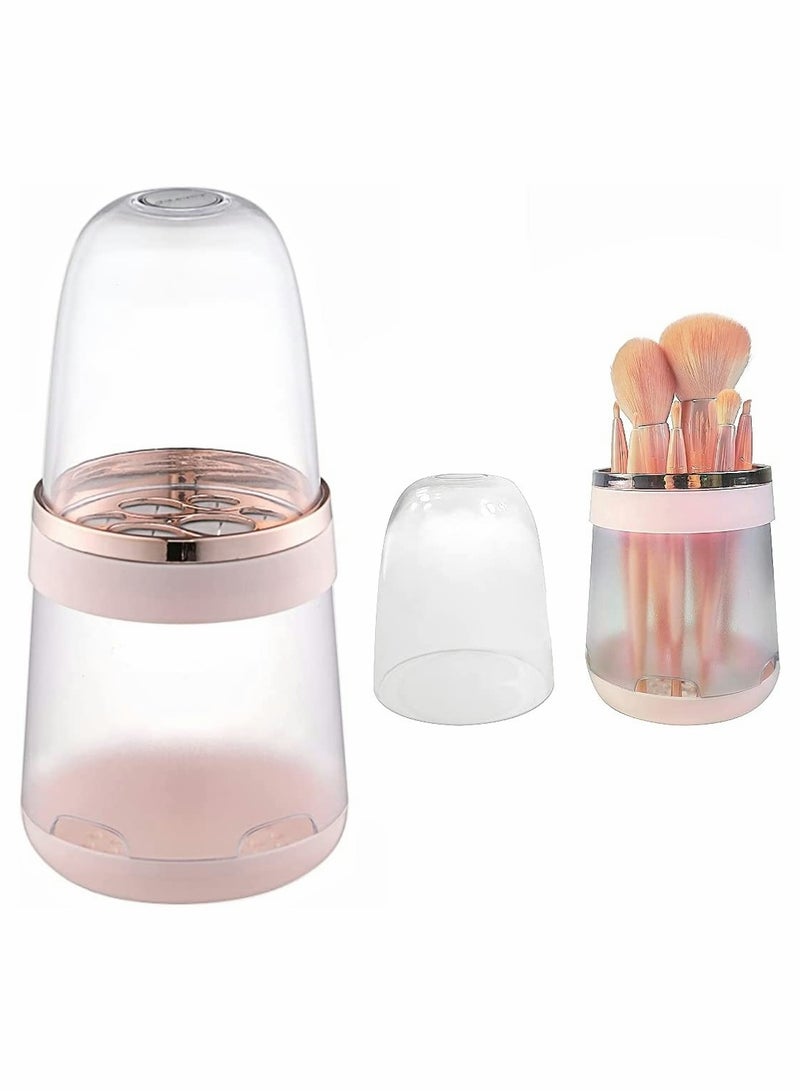 Stylish Makeup Brush Organizer with Protective Cover - Image 1