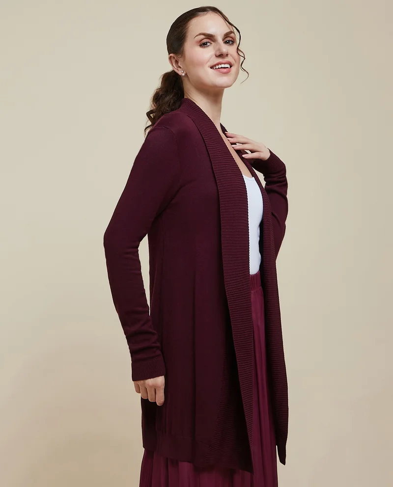 أر أند بي Knitted Shrug with Long Sleeves