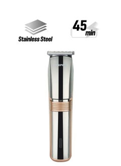 Rechargeable Hair and Bread Trimmer, 4 Guide Combs, GTR56047 | Professional Cordless Hair Clippers | Rechargeable Haircut Kit with Steel Blade | Grooming Kit with Guide Comb