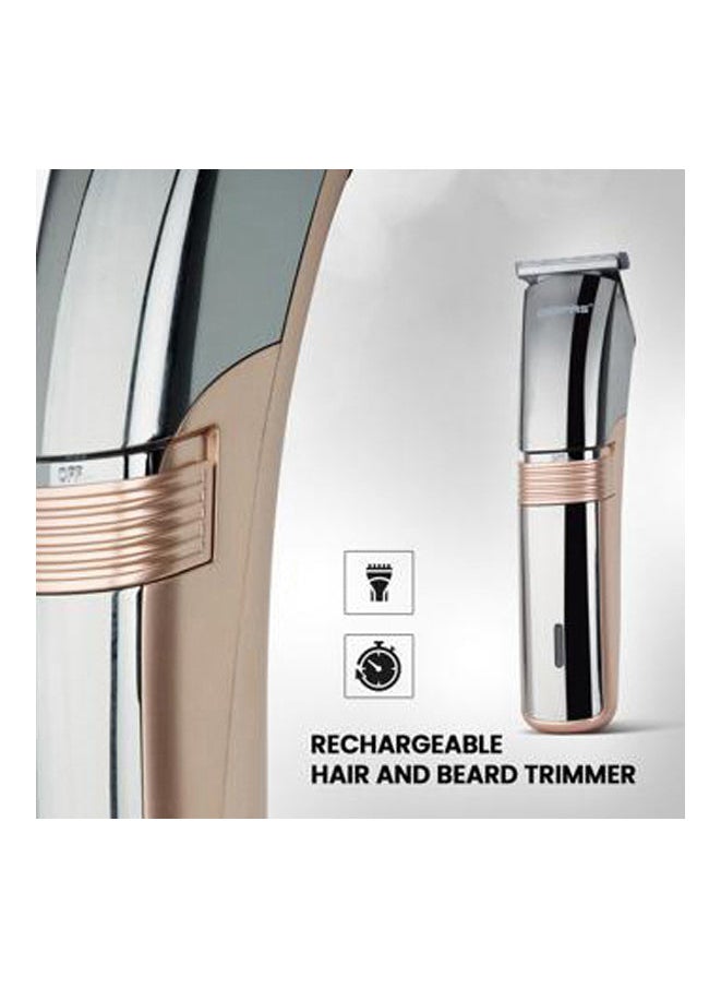 GEEPAS - Rechargeable Hair and Bread Trimmer, 4 Guide Combs, GTR56047 | Professional Cordless Hair Clippers | Rechargeable Haircut Kit with Steel Blade | Grooming Kit with Guide Comb - Image 1