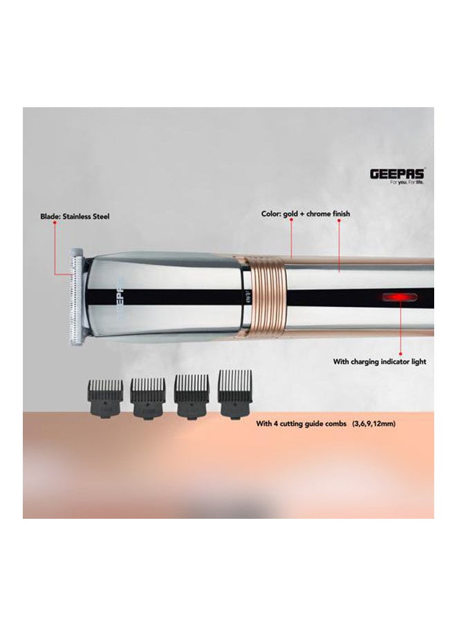 GEEPAS - Rechargeable Hair and Bread Trimmer, 4 Guide Combs, GTR56047 | Professional Cordless Hair Clippers | Rechargeable Haircut Kit with Steel Blade | Grooming Kit with Guide Comb - Image 1