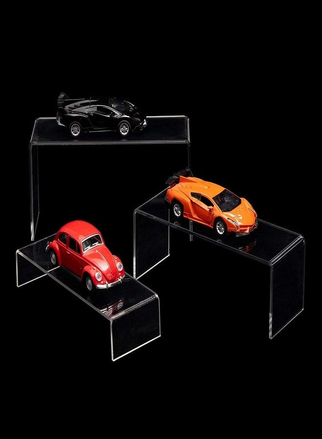 EXPORTIQ Acrylic Display Riser Stand, 5MM Transparent Rectangular Shelf for Shop Display, Countertop, Showroom, Retail Product Stand for Jewellery and Collectibles - Image 4