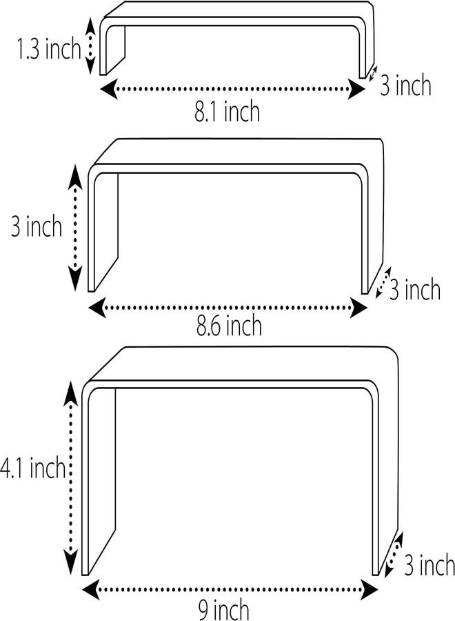 EXPORTIQ Acrylic Display Riser Stand, 5MM Transparent Rectangular Shelf for Shop Display, Countertop, Showroom, Retail Product Stand for Jewellery and Collectibles - Image 3