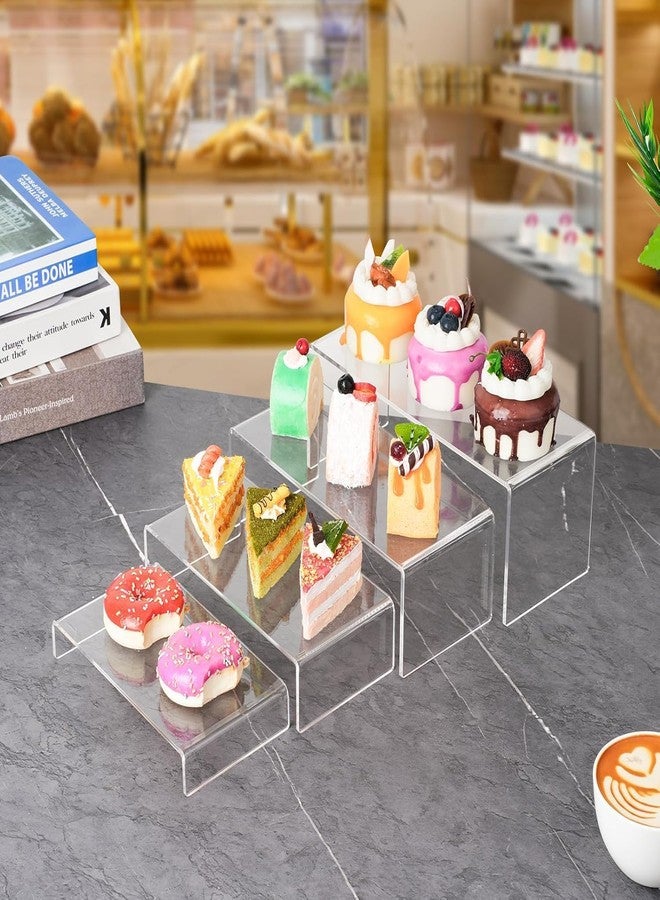 EXPORTIQ Acrylic Display Riser Stand, 5MM Transparent Rectangular Shelf for Shop Display, Countertop, Showroom, Retail Product Stand for Jewellery and Collectibles - Image 2