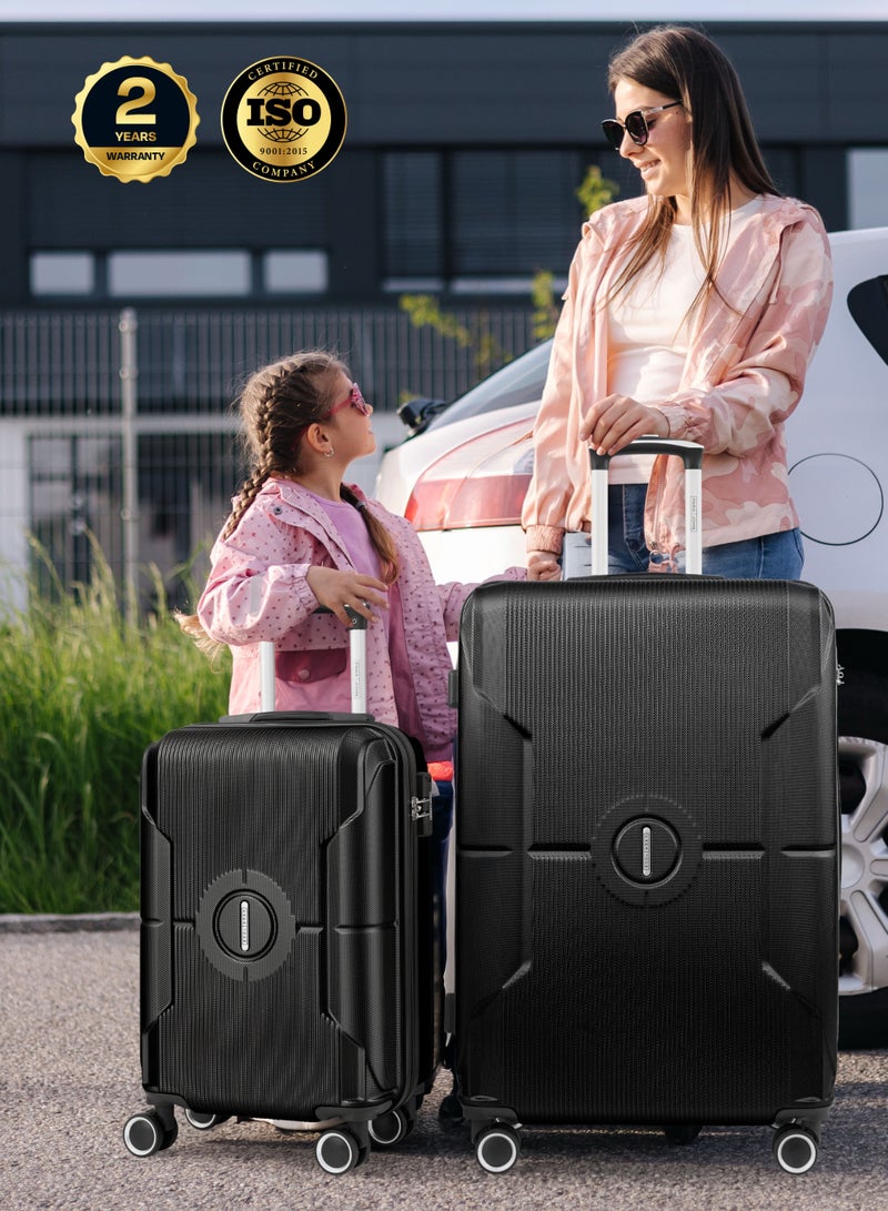 PARAJOHN large Size Lightweigh ABS Hardside Spinner Luggage Trolley -28 Inch | Carrying 30KG 4-Wheel Hardshell Suitcase Black - Image 5