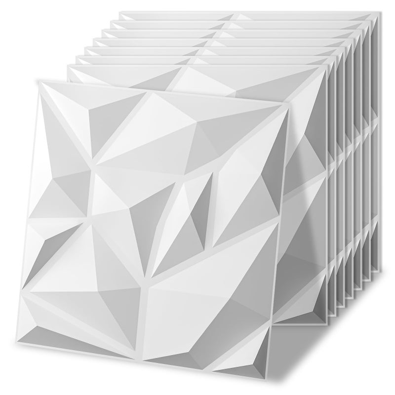 Art3d 20 Pack Decorative 3D Wall Panels for Interior Wall Decor Living Room, 11.8"x11.8" Cover 19 Sq.Feet White PVC Panels for Bedroom TV Background Gaming Room Decor - Image 2