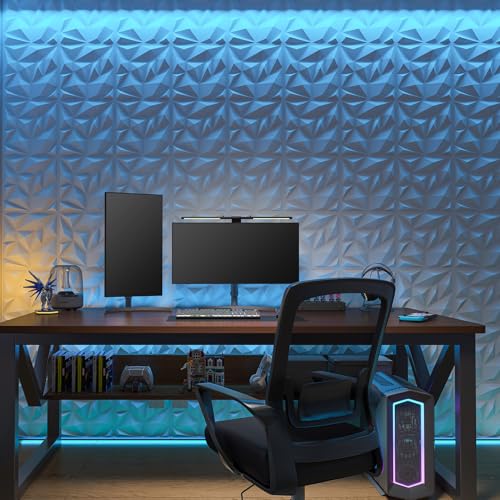 Art3d 20 Pack Decorative 3D Wall Panels for Interior Wall Decor Living Room, 11.8"x11.8" Cover 19 Sq.Feet White PVC Panels for Bedroom TV Background Gaming Room Decor - Image 4
