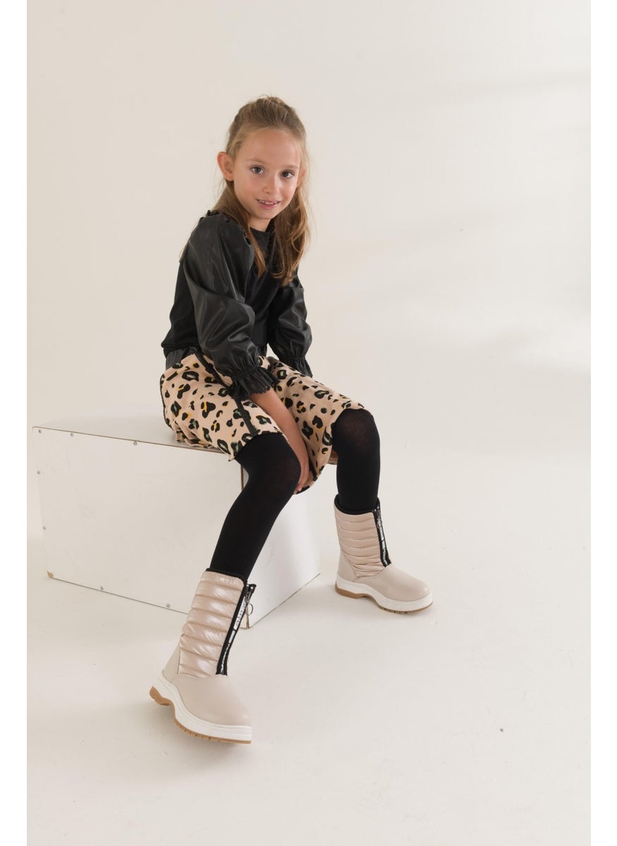 muggo Sugar Kids Comfortable Fit Zippered Front Fur Lined Rain and Snow Boots  - Image 5