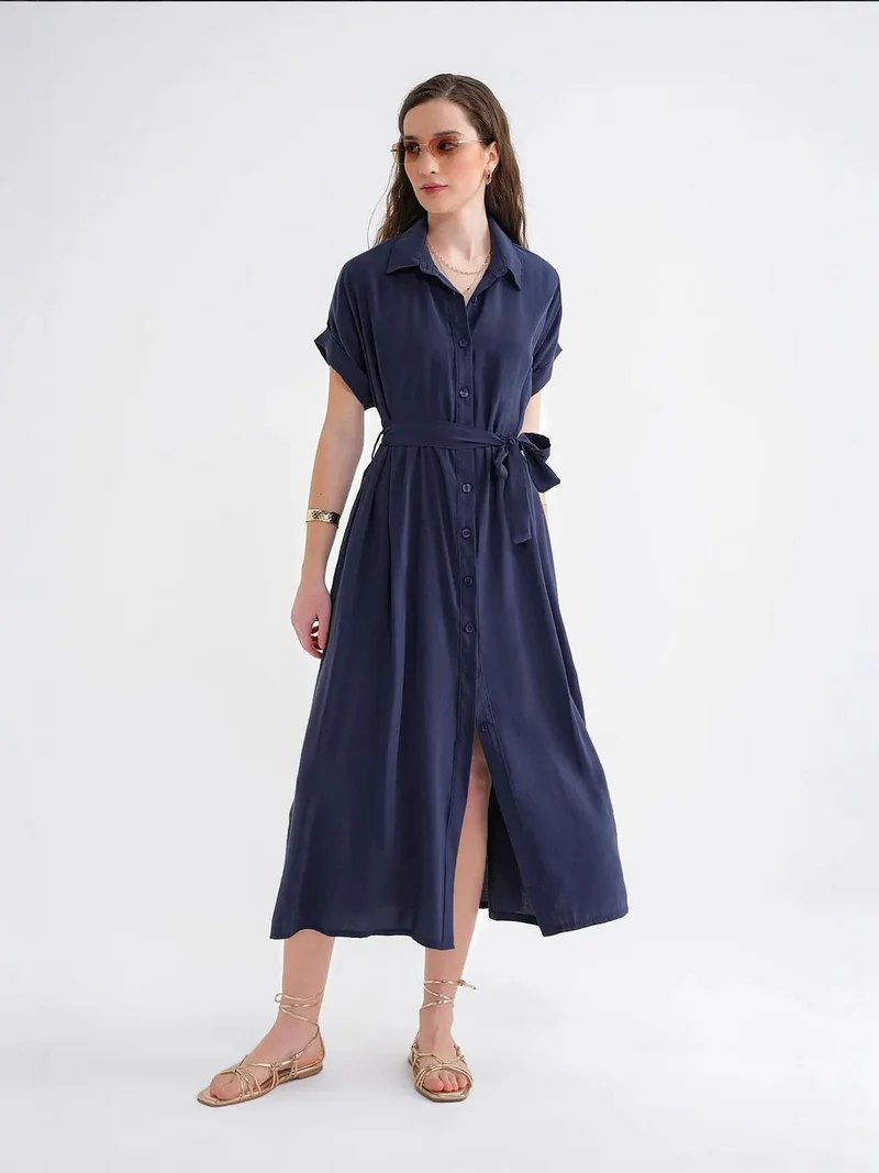MixRay Mixray Belted Shirt Dress
