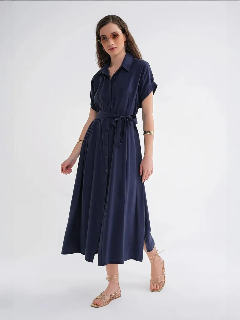MixRay Mixray Belted Shirt Dress