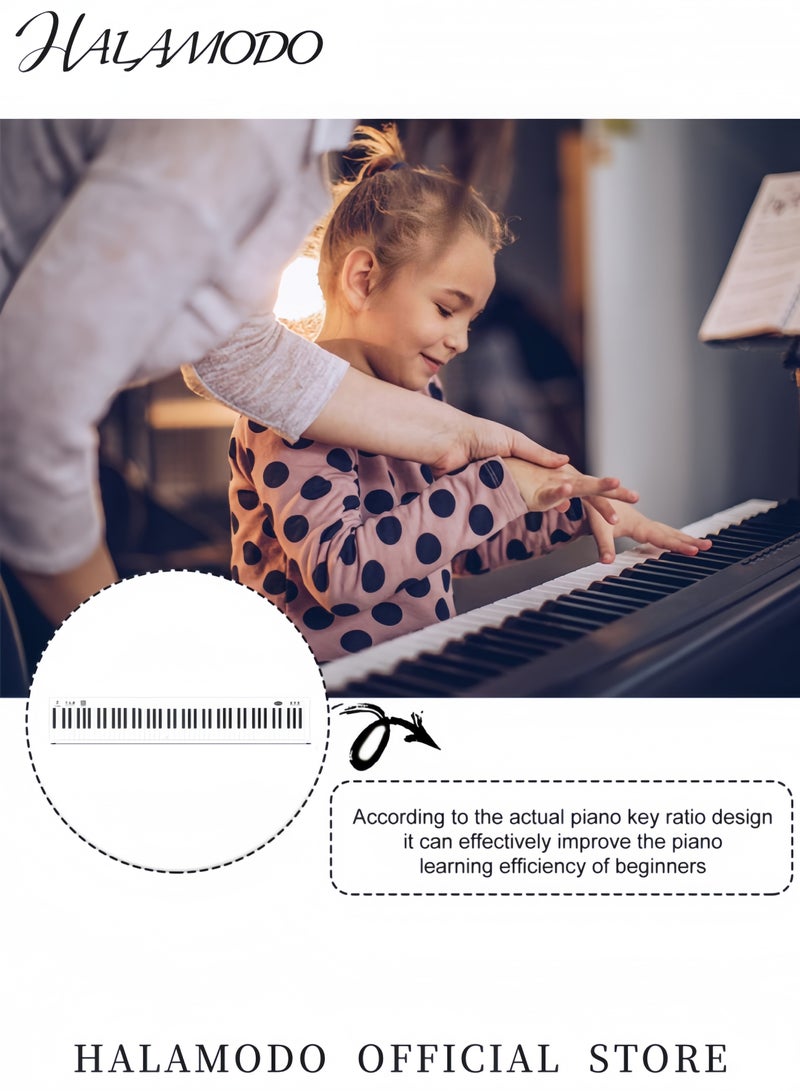 HALAMODO 88 Keys Piano Keyboard Fingering Practice Chart Portable Practice Comparison Chart Sheet Piano Teaching Guide Assistive Tool Simulated Piano Keyboard Chart for Beginners Students - Image 4