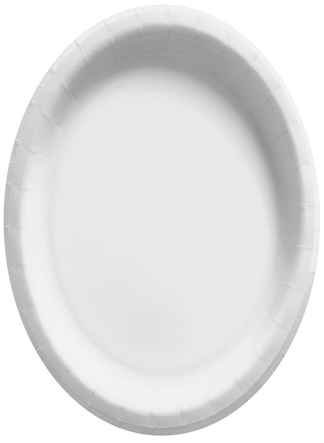 Amscan Frosty White Disposable Paper Plates - 6.75'', 20 Count - Perfect for Birthdays, Weddings, Baby Showers