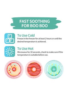 NEWGO NEWGO Kids Ice Pack for Boo Boo, 3 Pack Gel Ice Pack Toddler Ice Pack for Children Kids Injuries, Pain Relief, Bruises, Swelling, Wisdom Teeth - 4.52" x 4.52"  - Image 4