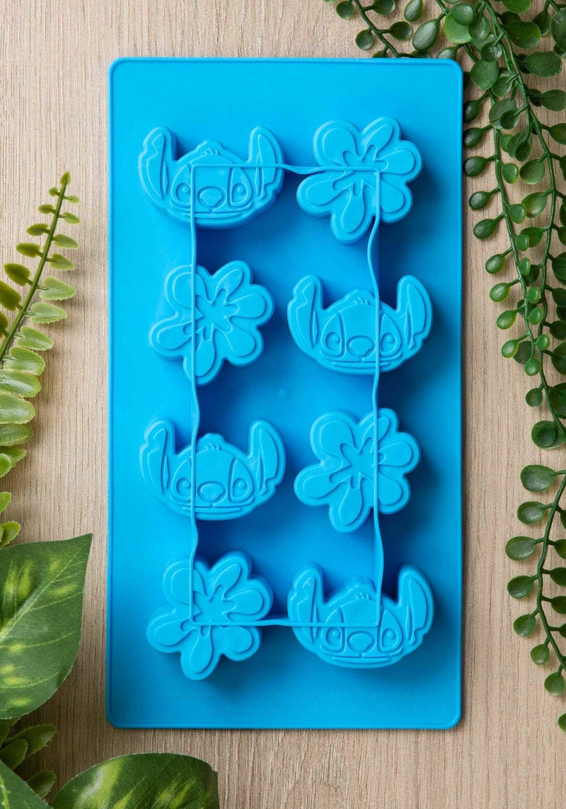 Silver Buffalo Disney Lilo and Stitch Ice Cube Tray Featuring Stitch and Tropical Flowers, Produces 8 Ice Cubes - Image 4