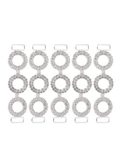 Excefore Crafts Cup Chain Connector with Loop Crystal Rhinestone, 5pcs Bikini Connectors Buckle Metal Chain for Swimming Wear Bikini Decoration  - Image 1