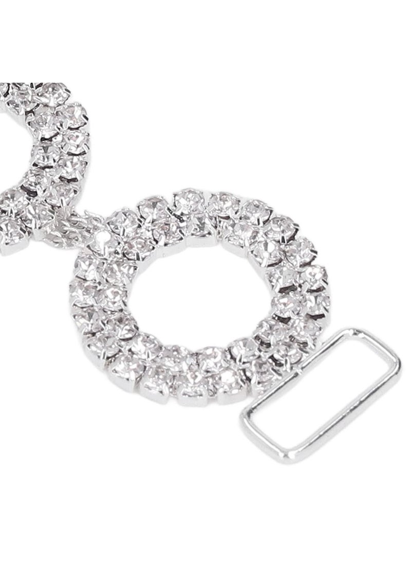 Excefore Crafts Cup Chain Connector with Loop Crystal Rhinestone, 5pcs Bikini Connectors Buckle Metal Chain for Swimming Wear Bikini Decoration - Image 3