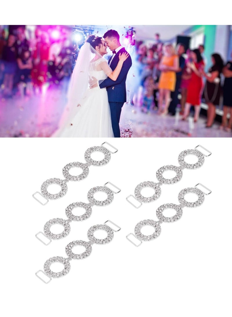 Excefore Crafts Cup Chain Connector with Loop Crystal Rhinestone, 5pcs Bikini Connectors Buckle Metal Chain for Swimming Wear Bikini Decoration - Image 4