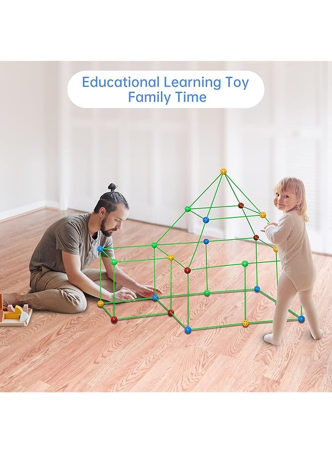 KASTWAVE Fort Building Kit For Kids 4 5 6 7 8 9 10 Years Old Diy Playhouse With Tent Cover Stem Early Learning Education Construction Toys Gifts For Boys Girls (88 Pcs) - Image 3