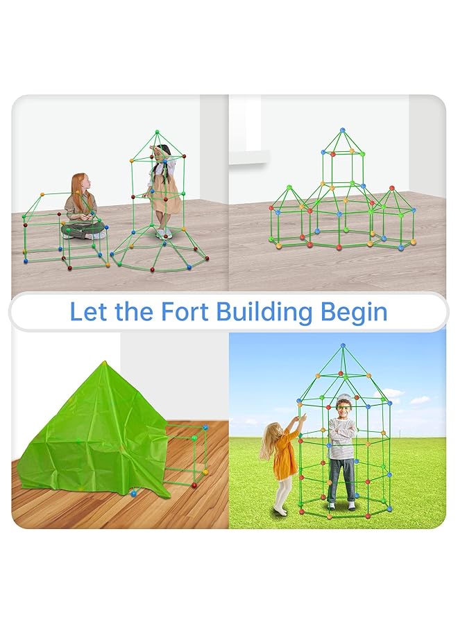 KASTWAVE Fort Building Kit For Kids 4 5 6 7 8 9 10 Years Old Diy Playhouse With Tent Cover Stem Early Learning Education Construction Toys Gifts For Boys Girls (88 Pcs) - Image 5