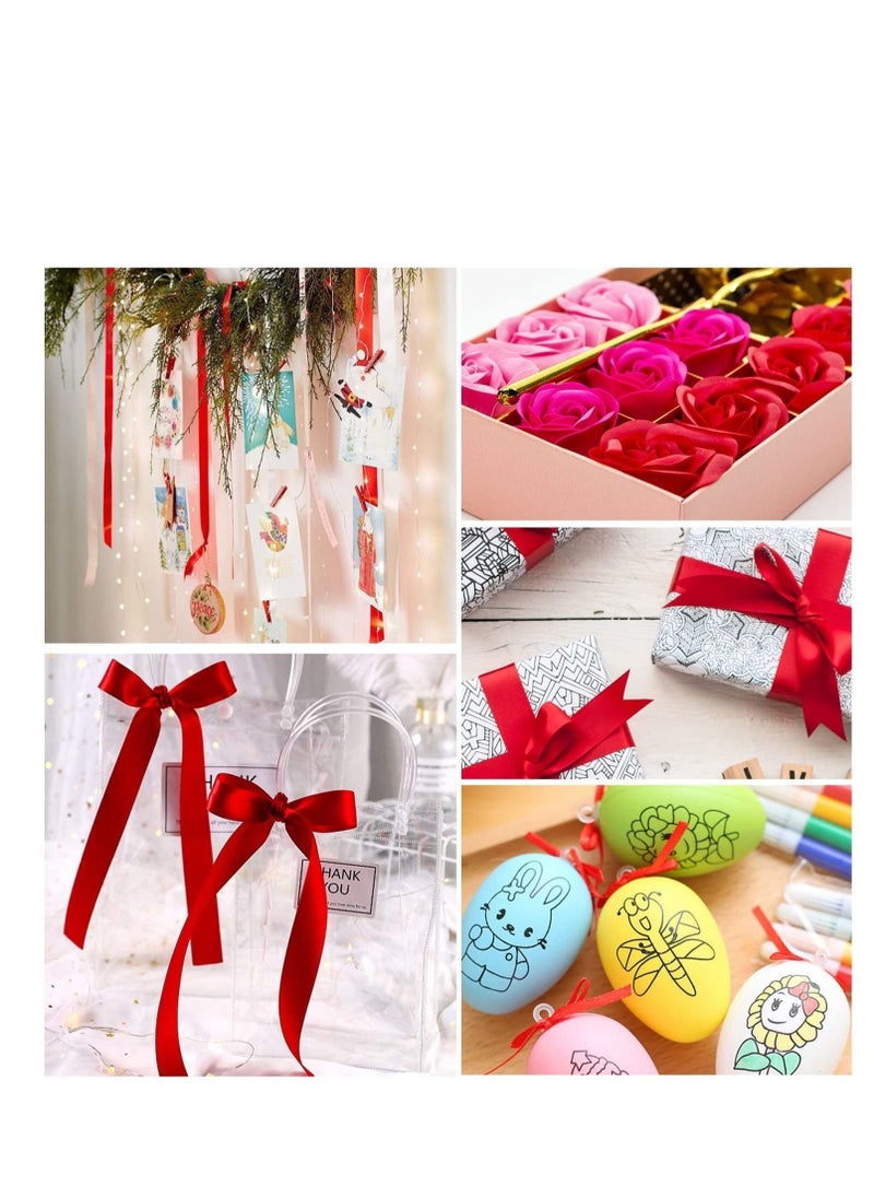 MARKQ Red Satin Ribbon, 24mm x 25yd Fabric Polyester Ribbon for Gift Wrapping, Party Favors, Wedding Decorations, Bow Making, Bouquets, Sewing Projects & Craft Supplies  - Image 4