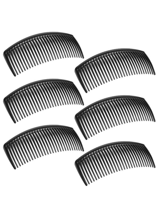 SourceTon 6 عبوات من أمشاط الشعر الجانبية البلاستيكية من Sourceton مع 29 سنًا ومشط شعر لتصفيف الشعر الناعم للنساء باللون الأسود - Image 2