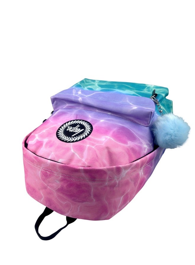 JUST HYPE Iconic Backpack- Pastel Pool - Image 5