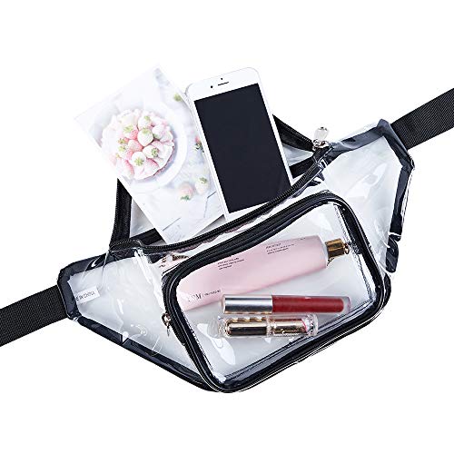 Clearworld Clear Fanny Pack,Stadium Approved Waist Pack for Festival, Games,Travel and Concerts(Black) - Image 3