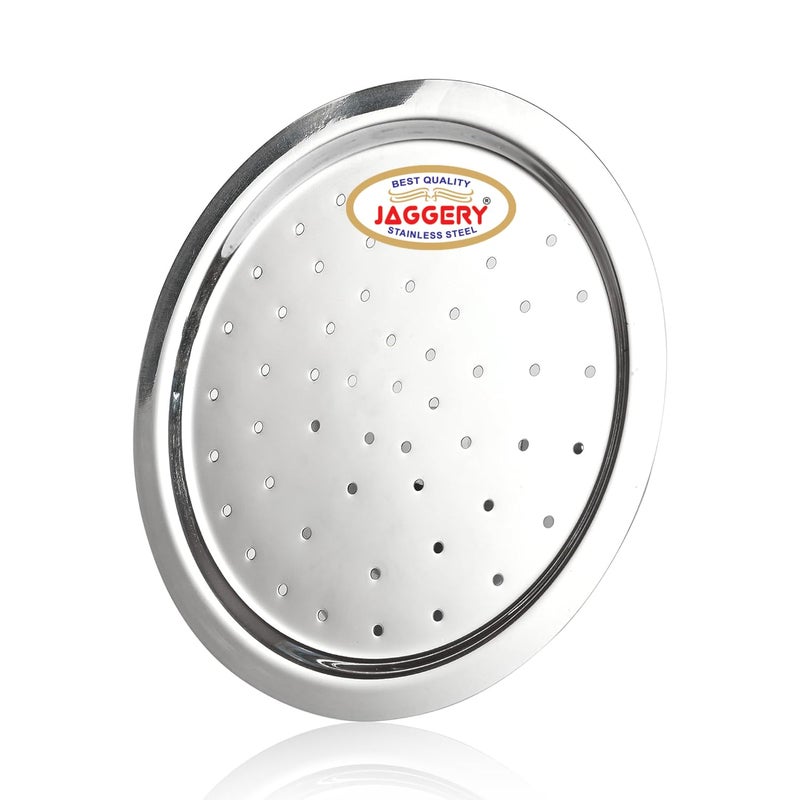 JAGGERY Stainless Steel Cover Lid with Holes| Steel Cover Lids For Utensils |Dia-18cm, 19.5cm, 21cm, 22.5cm| Steel Cover Hole Chiba for Tope, Kadhai, Pan, Pots, Set of 4 - Image 5