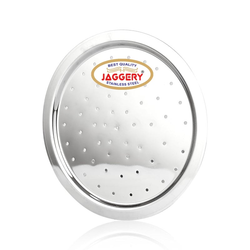 JAGGERY Stainless Steel Cover Lid with Holes| Steel Cover Lids For Utensils |Dia-18cm, 19.5cm, 21cm, 22.5cm| Steel Cover Hole Chiba for Tope, Kadhai, Pan, Pots, Set of 4 - Image 4