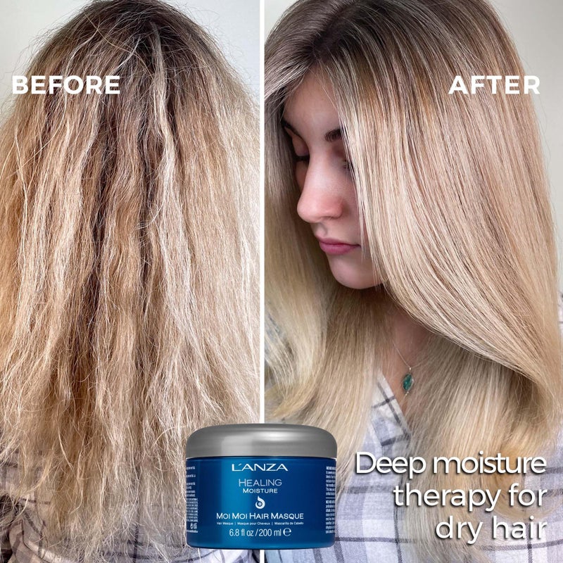 LANZA L'ANZA Healing Moisture Moi Moi Hair Masque, Moisturizes and Refreshes Dry and Coarse Hair, Rich With Bamboo Codifying Complex, Sulfate-free, Paraben-free, Gluten-free Formula (6.8 Fl Oz) - Image 2