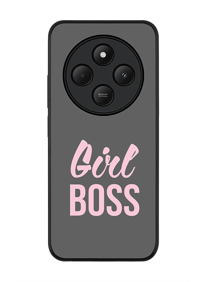 Stylizedd For Xiaomi Redmi 14C / 14R Case,Slim fit Camera Protection, Shockproof Thin Phone cover - Girl Boss (Grey) - Image 1