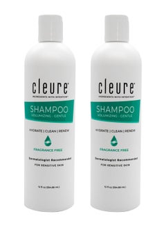 Cleure Cleure Hypoallergenic Volumizing Shampoo for Sensitive Skin - Fragrance Free, SLS Free & Paraben Free (12 oz, Pack of 2)  - Image 1