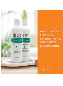 Cleure Cleure Hypoallergenic Volumizing Shampoo for Sensitive Skin - Fragrance Free, SLS Free & Paraben Free (12 oz, Pack of 2)  - Image 2