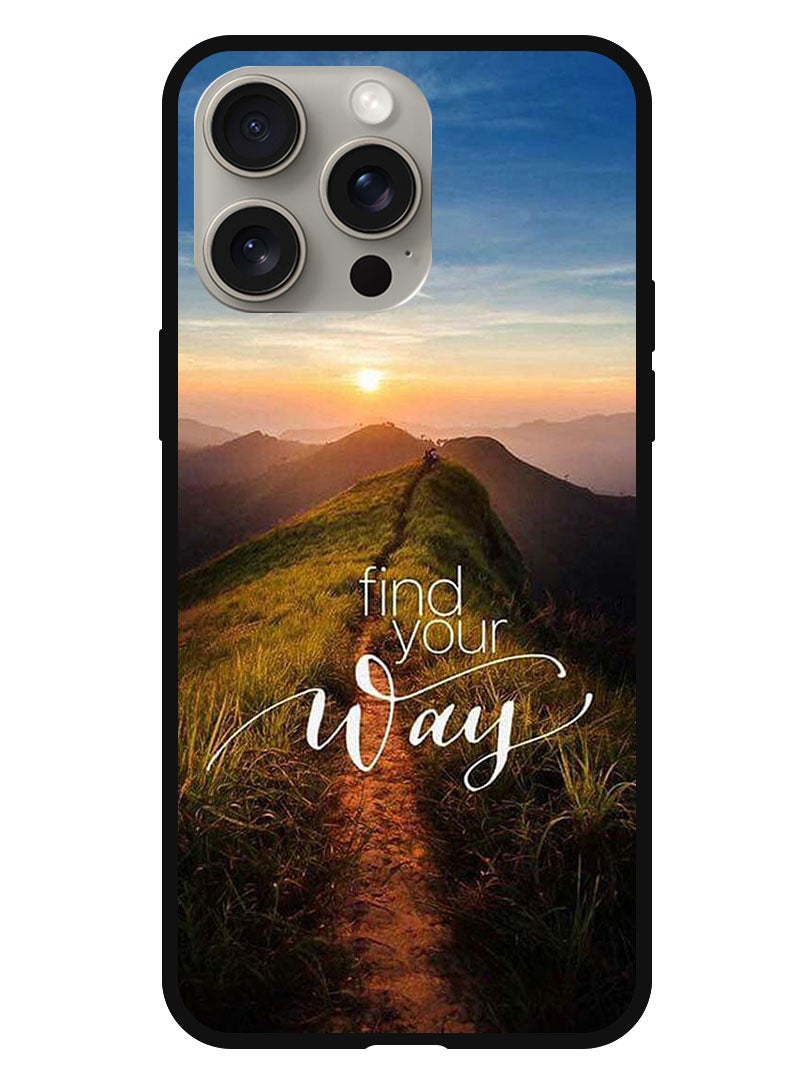 Theodor Protective Case Anti Scratch Shock Proof Bumper Cover For iPhone 15 Pro Max Find Your Way - Image 1