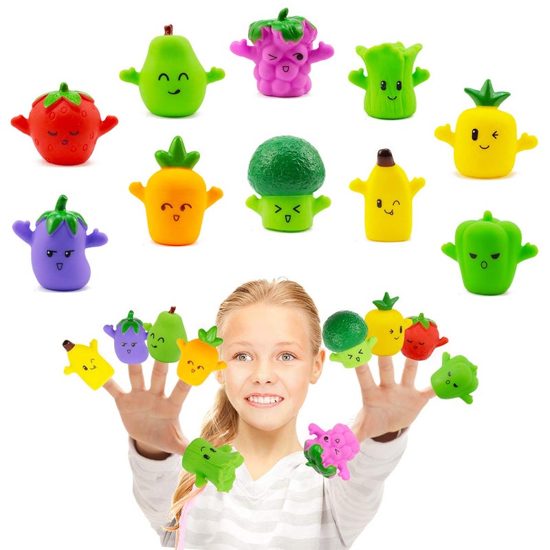 MIMIDOU 10 PCS Cute Fruit Finger Puppets Toys a Very Good Educational Cognitive Toy a Bridge for Children to Make Friends and Interact Childrens Party RoleTelling Puppets a Great Gift for Kids - Image 3