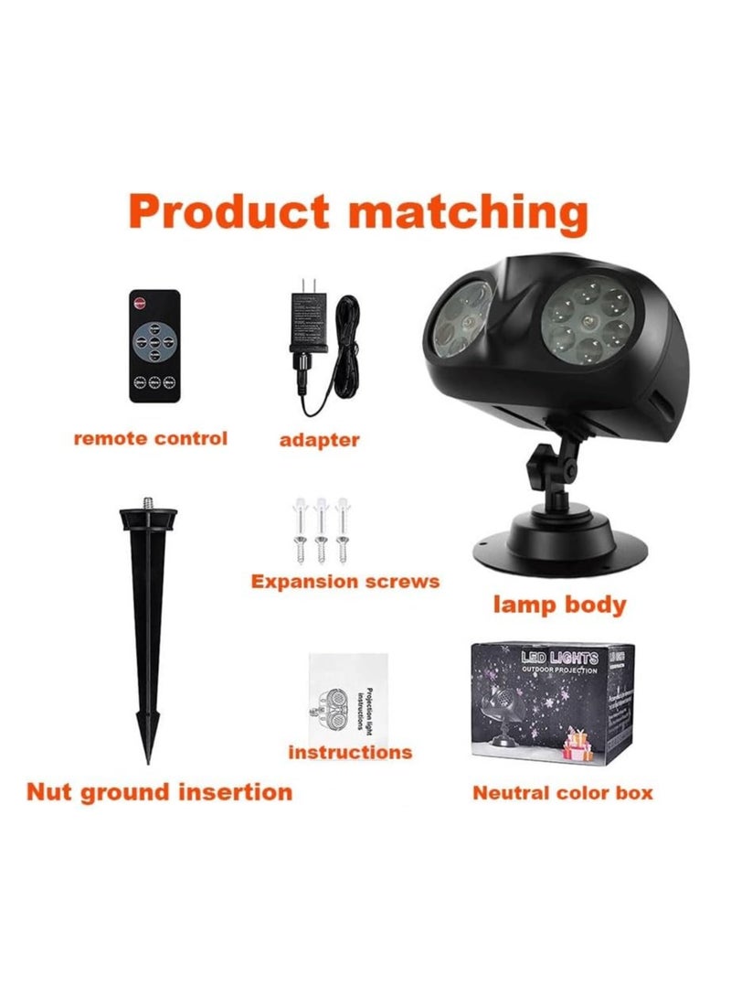 general Snowflake projector, outdoor LED light, outdoor snowfall show, waterproof, landscape, owl-shaped owl, suitable for indoor, garden, patio, party - Image 5