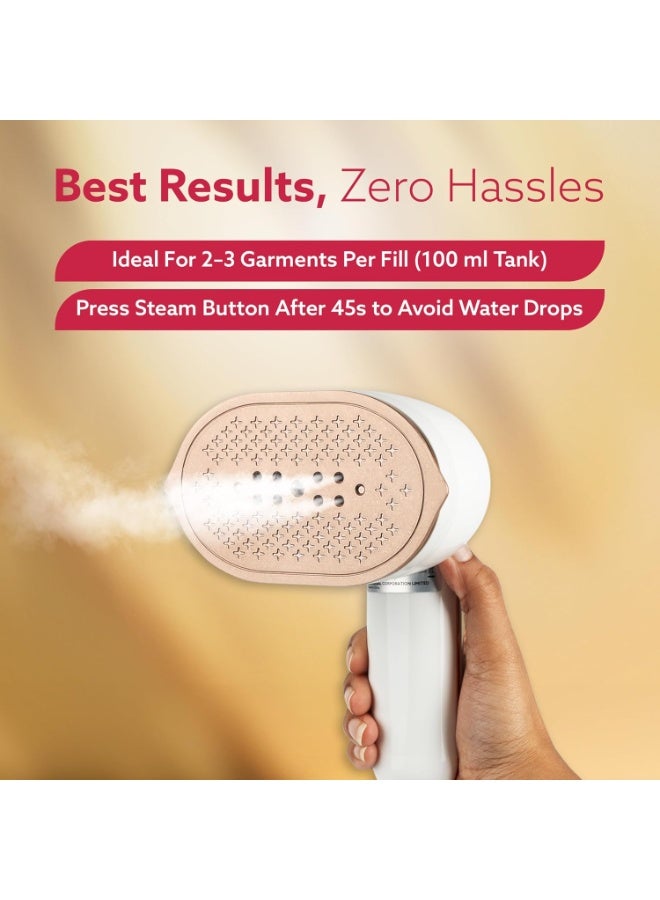 AGARO Regal Mini Garment Steamer, 1200 Watts, Wrinkle Remover, Fast Heating, Scratch Resistant Ceramic Coated Plate, 2In1 Horizontal Vertical Use - Image 2