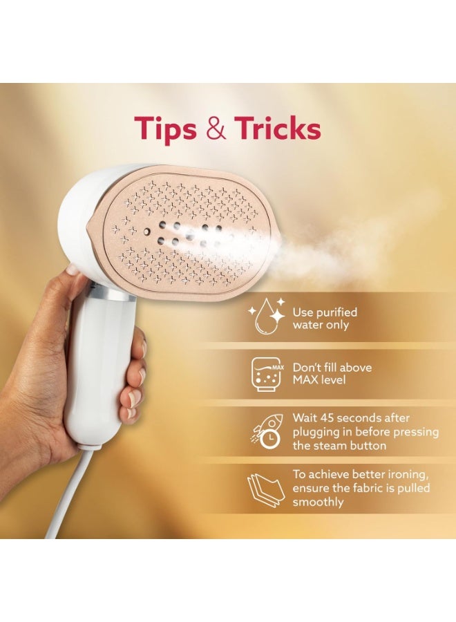 AGARO Regal Mini Garment Steamer, 1200 Watts, Wrinkle Remover, Fast Heating, Scratch Resistant Ceramic Coated Plate, 2In1 Horizontal Vertical Use - Image 4