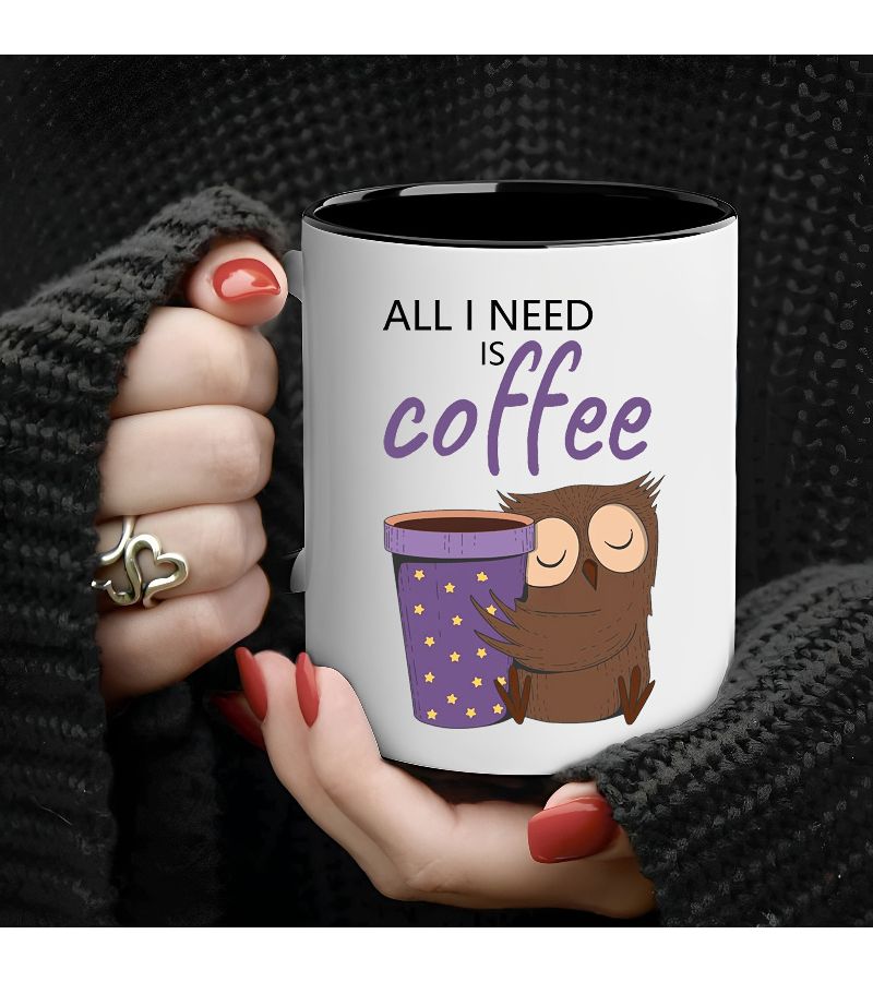 1pc Whimsywera Ceramic Coffee Mug With Owl Design White Insulated Reusable Cup For Hot And Cold Beverages Machine Washable Perfect For Daily Use And Gift Occasions - Image 4