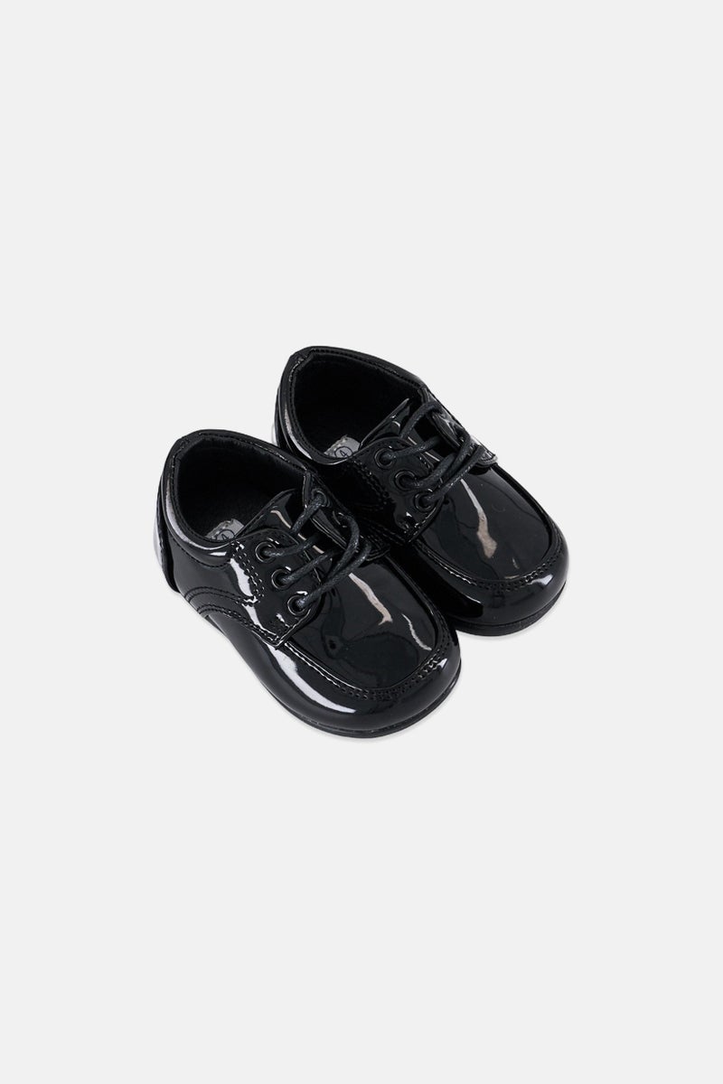 Josmo Toddlers Boy Lace Up Formal Shoes, Black  - Image 4